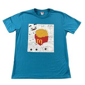Mcdonalds T-Shirt Mens Large Blue Grimace Fry Guys Retro Tee
